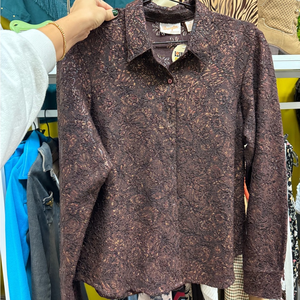 Vintage 70s Wrangler long sleeve button up